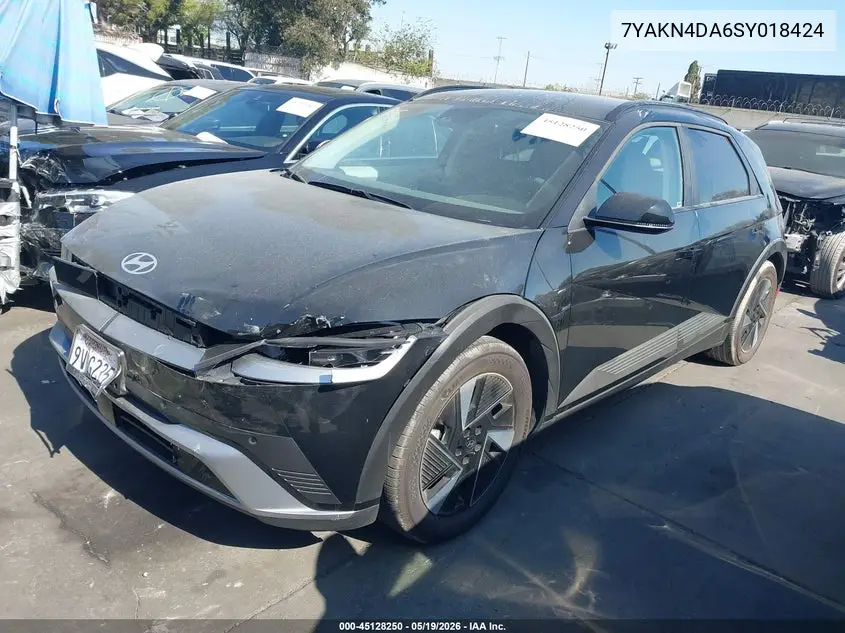 2025 Hyundai Ioniq 5 Sel VIN: 7YAKN4DA6SY018424 Lot: 45128250