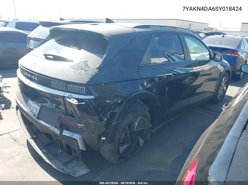 2025 Hyundai Ioniq 5 Sel VIN: 7YAKN4DA6SY018424 Lot: 45128250