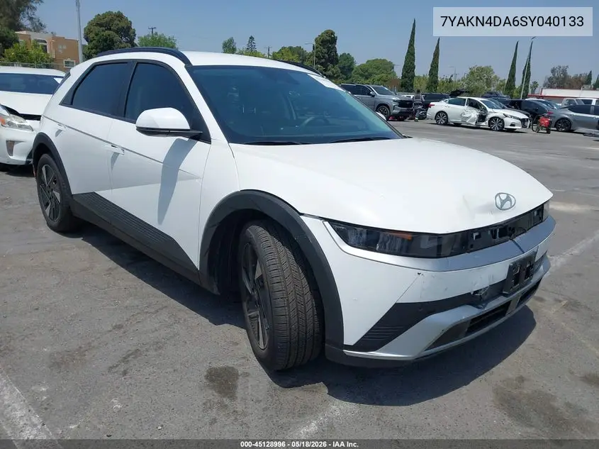 2025 Hyundai Ioniq 5 Sel VIN: 7YAKN4DA6SY040133 Lot: 45128996