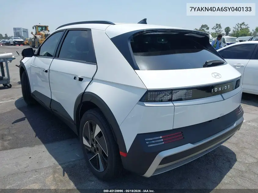 2025 Hyundai Ioniq 5 Sel VIN: 7YAKN4DA6SY040133 Lot: 45128996