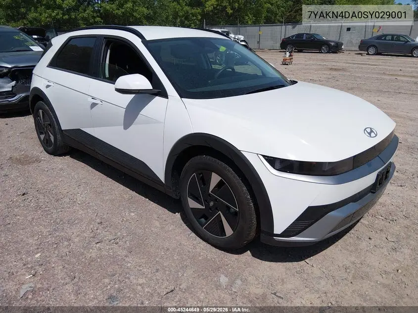 2025 Hyundai Ioniq 5 Sel VIN: 7YAKN4DA0SY029001 Lot: 45244649