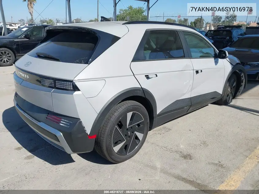 2025 Hyundai Ioniq 5 Sel VIN: 7YAKN4DA6SY016978 Lot: 45318727