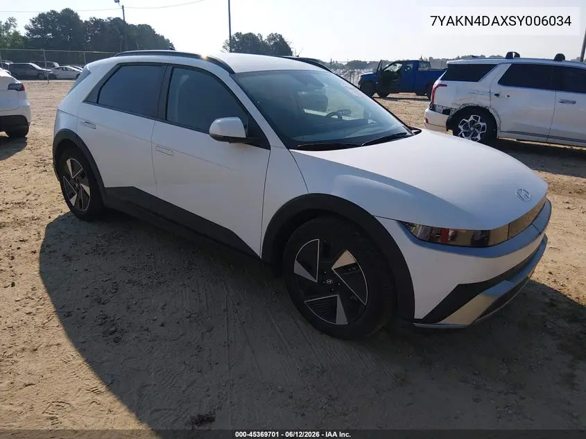 2025 Hyundai Ioniq 5 Sel VIN: 7YAKN4DAXSY006034 Lot: 45369701