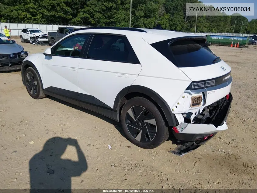 2025 Hyundai Ioniq 5 Sel VIN: 7YAKN4DAXSY006034 Lot: 45369701