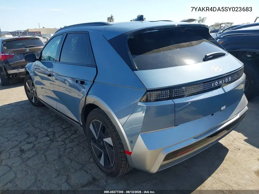2025 Hyundai Ioniq 5 Limited VIN: 7YAKR4DA5SY023683 Lot: 45377208