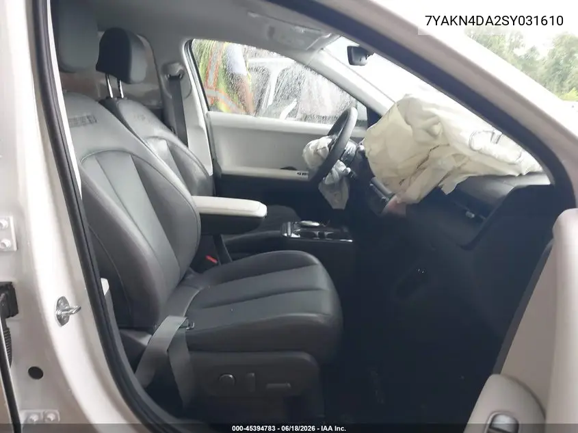 2025 Hyundai Ioniq 5 Sel VIN: 7YAKN4DA2SY031610 Lot: 45394783