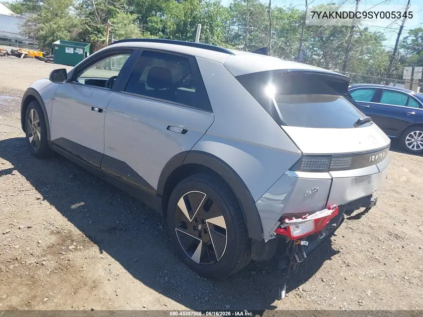 2025 Hyundai Ioniq 5 Sel VIN: 7YAKNDDC9SY005345 Lot: 45397508