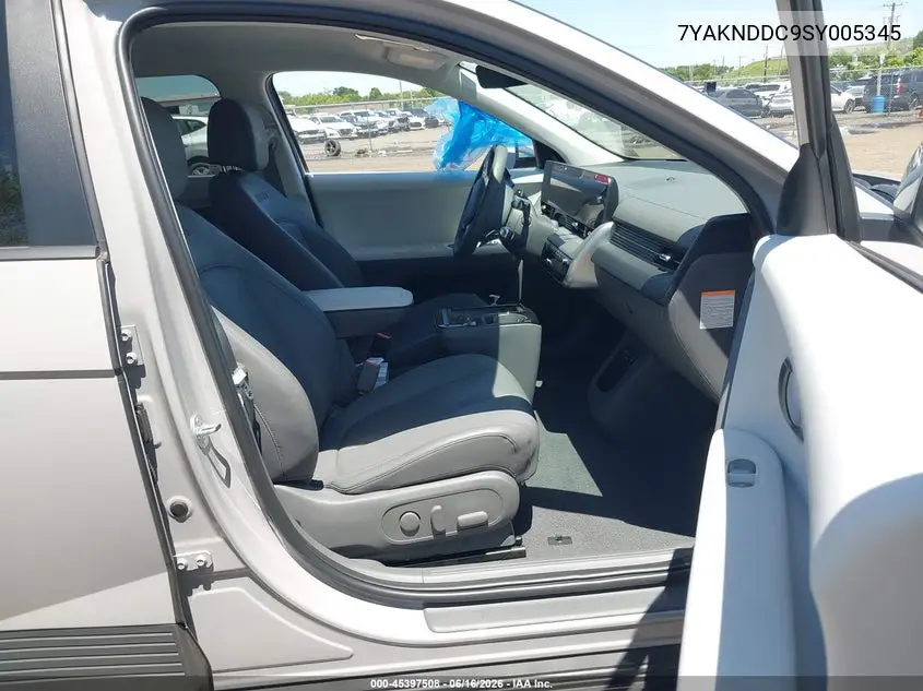 2025 Hyundai Ioniq 5 Sel VIN: 7YAKNDDC9SY005345 Lot: 45397508