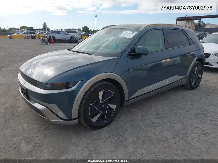 2025 Hyundai Ioniq 5 Limited VIN: 7YAKR4DA7SY002978 Lot: 45419344