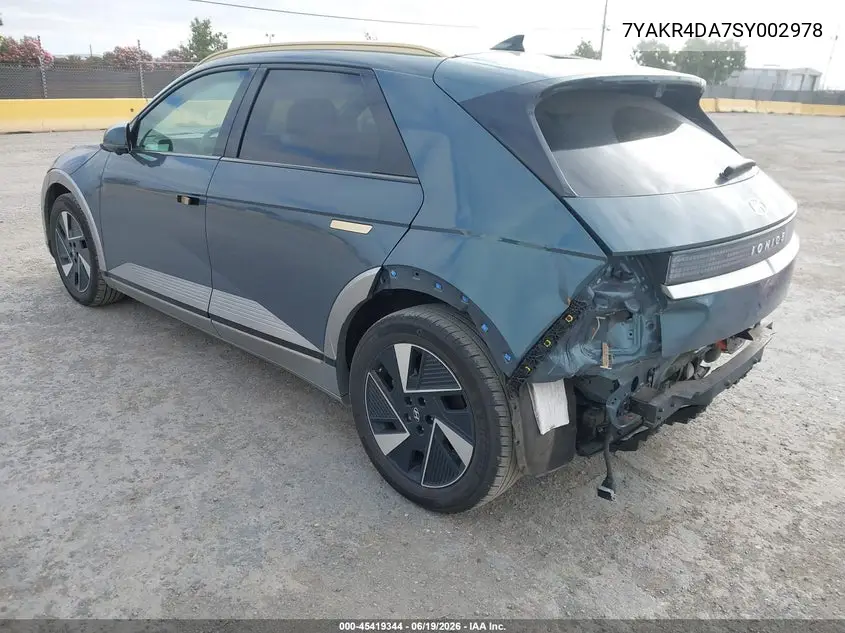 2025 Hyundai Ioniq 5 Limited VIN: 7YAKR4DA7SY002978 Lot: 45419344