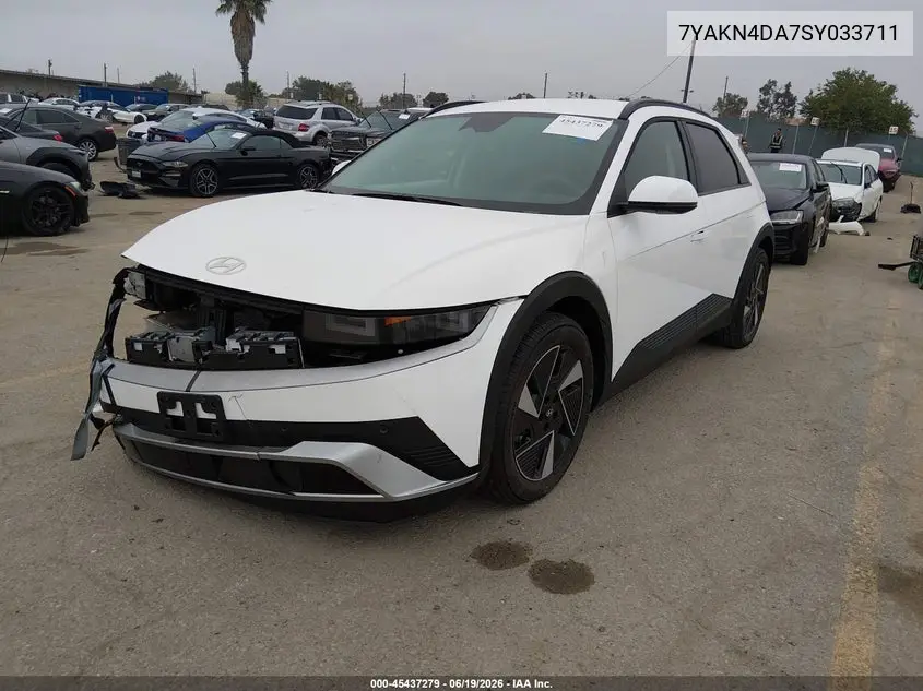 2025 Hyundai Ioniq 5 Sel VIN: 7YAKN4DA7SY033711 Lot: 45437279