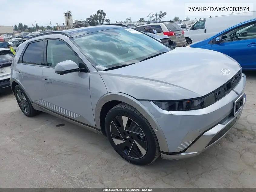 2025 Hyundai Ioniq 5 Limited VIN: 7YAKR4DAXSY003574 Lot: 45472550