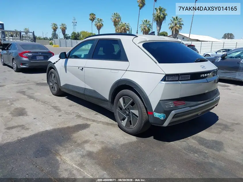 2025 Hyundai Ioniq 5 Sel VIN: 7YAKN4DAXSY014165 Lot: 45509071