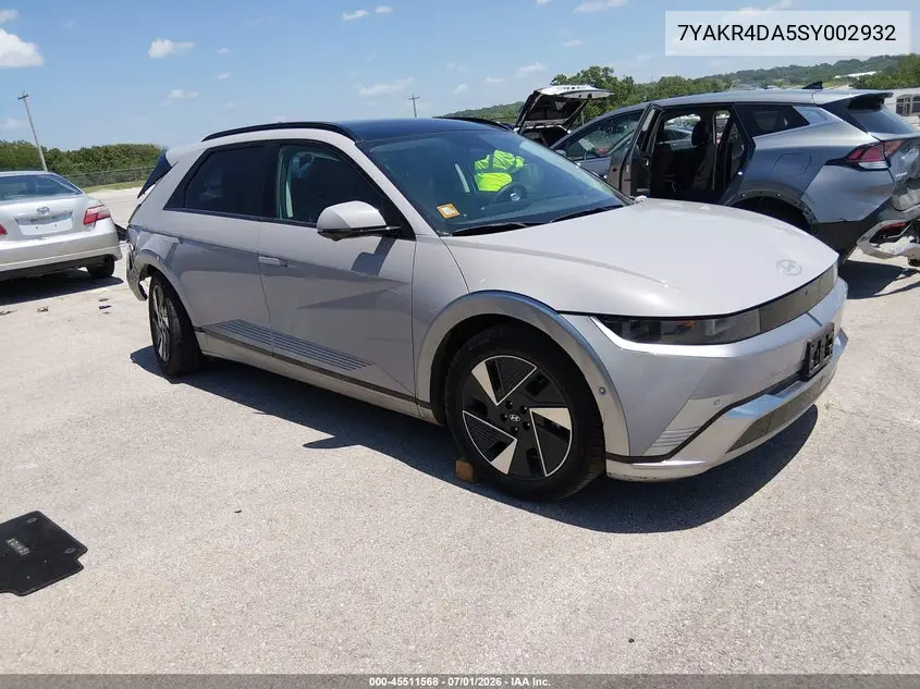 2025 Hyundai Ioniq 5 Limited VIN: 7YAKR4DA5SY002932 Lot: 45511568