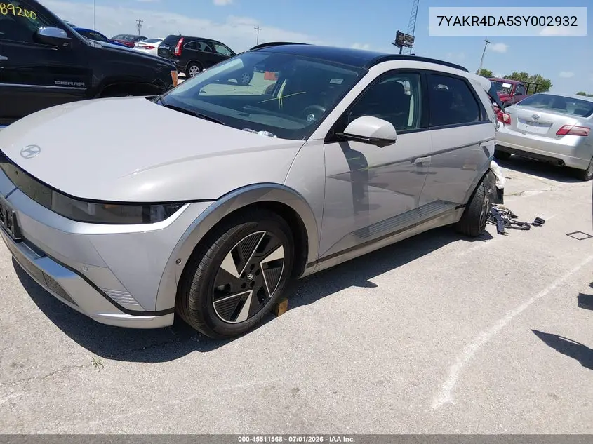 2025 Hyundai Ioniq 5 Limited VIN: 7YAKR4DA5SY002932 Lot: 45511568