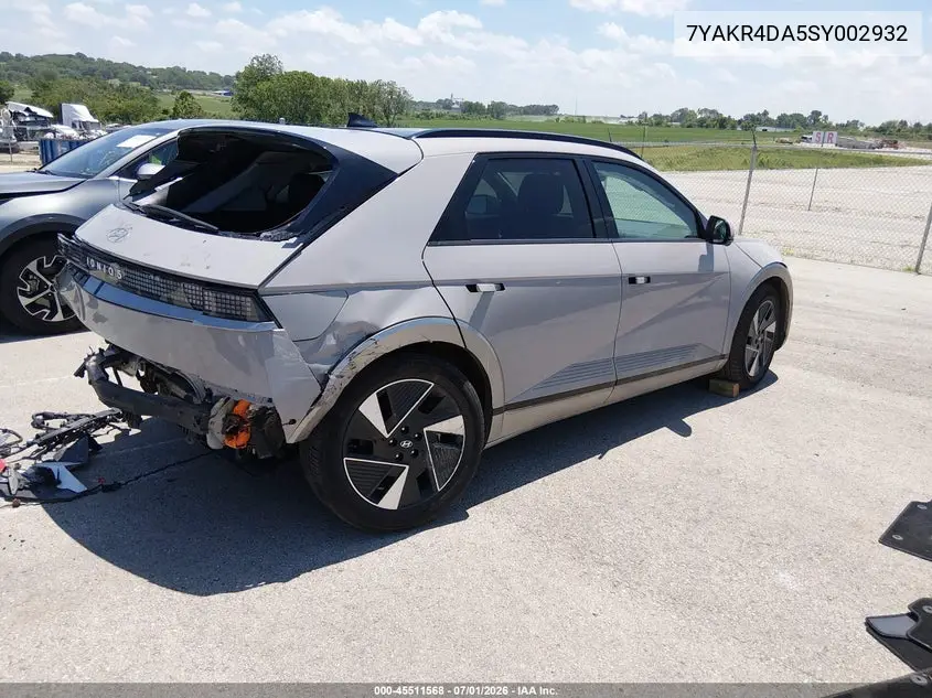 2025 Hyundai Ioniq 5 Limited VIN: 7YAKR4DA5SY002932 Lot: 45511568