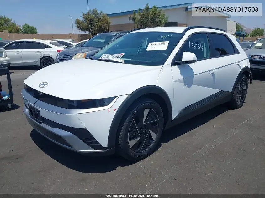 2025 Hyundai Ioniq 5 Sel VIN: 7YAKN4DA8SY017503 Lot: 45515486