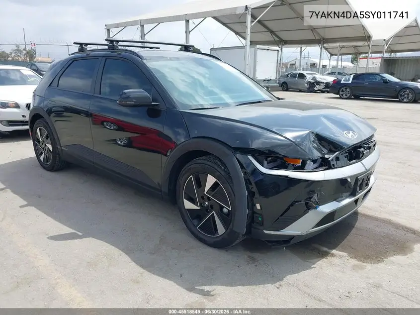2025 Hyundai Ioniq 5 Sel VIN: 7YAKN4DA5SY011741 Lot: 45518549