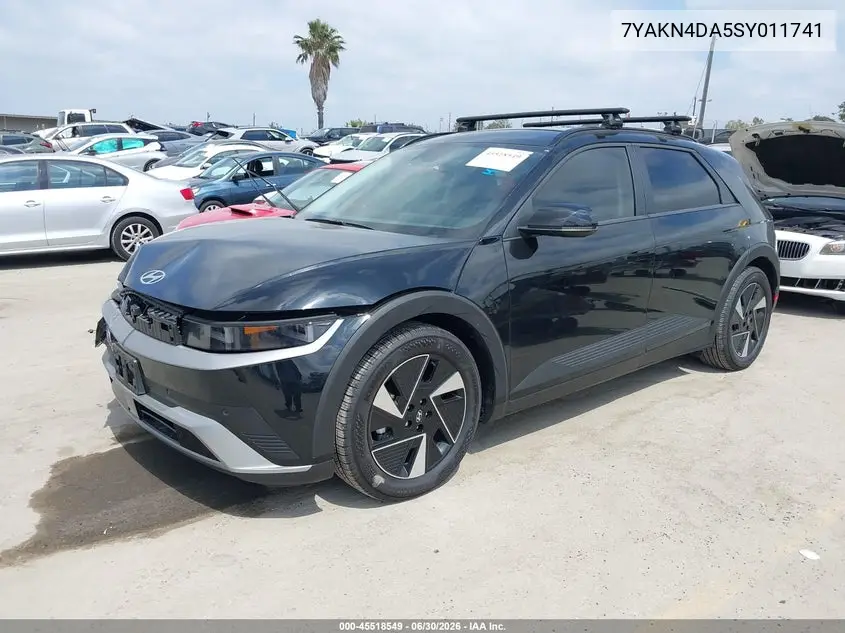 2025 Hyundai Ioniq 5 Sel VIN: 7YAKN4DA5SY011741 Lot: 45518549