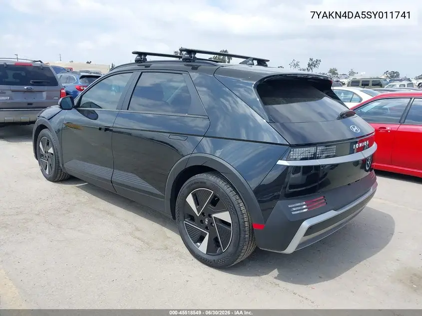 2025 Hyundai Ioniq 5 Sel VIN: 7YAKN4DA5SY011741 Lot: 45518549