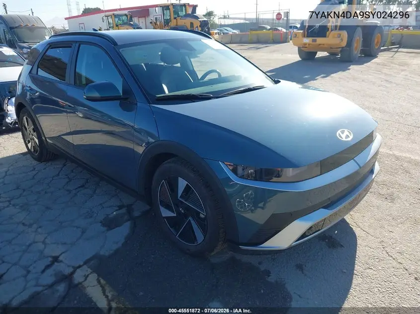2025 Hyundai Ioniq 5 Sel VIN: 7YAKN4DA9SY024296 Lot: 45551872