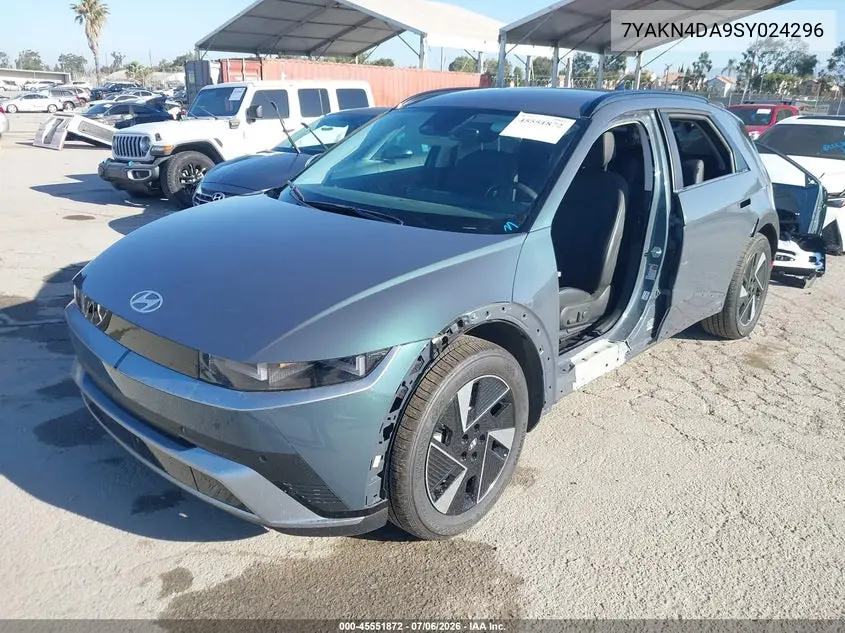 2025 Hyundai Ioniq 5 Sel VIN: 7YAKN4DA9SY024296 Lot: 45551872