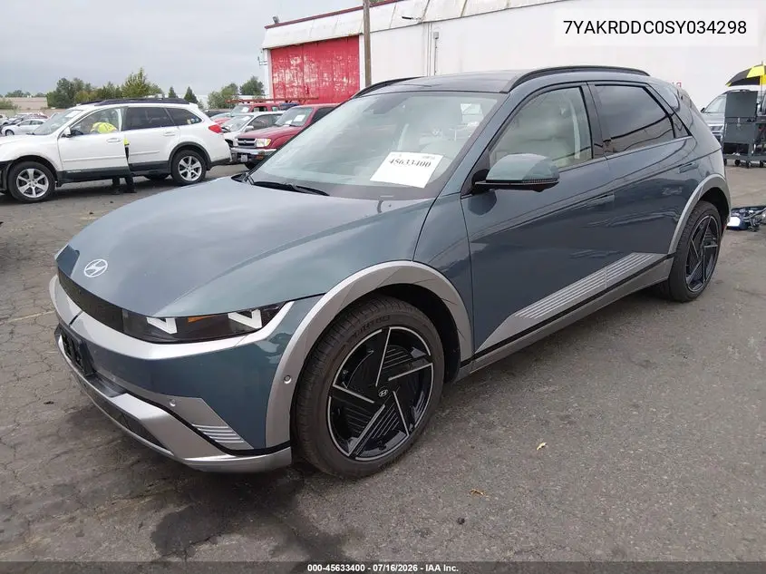 2025 Hyundai Ioniq 5 Limited VIN: 7YAKRDDC0SY034298 Lot: 45633400