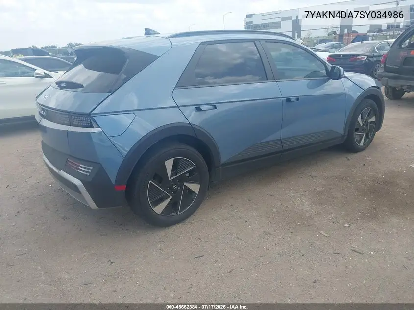 2025 Hyundai Ioniq 5 Sel VIN: 7YAKN4DA7SY034986 Lot: 45662384
