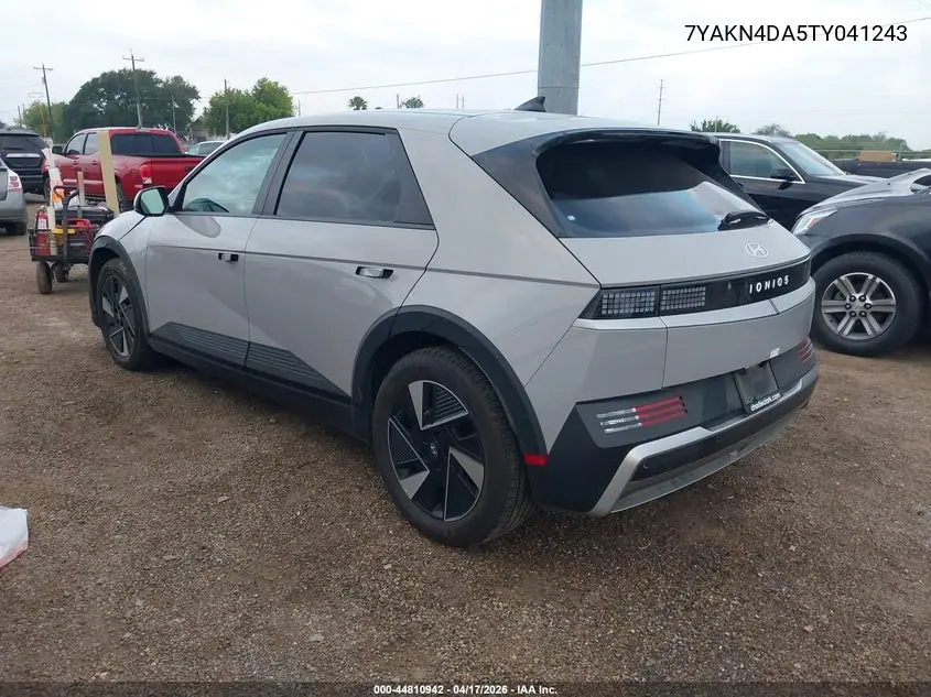 2026 Hyundai Ioniq 5 Sel VIN: 7YAKN4DA5TY041243 Lot: 44810942