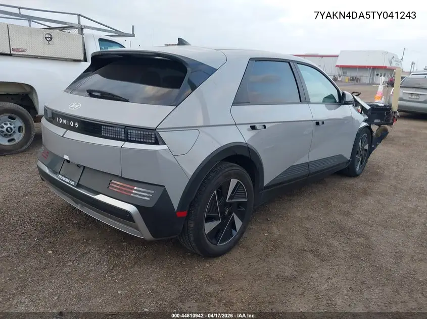 2026 Hyundai Ioniq 5 Sel VIN: 7YAKN4DA5TY041243 Lot: 44810942