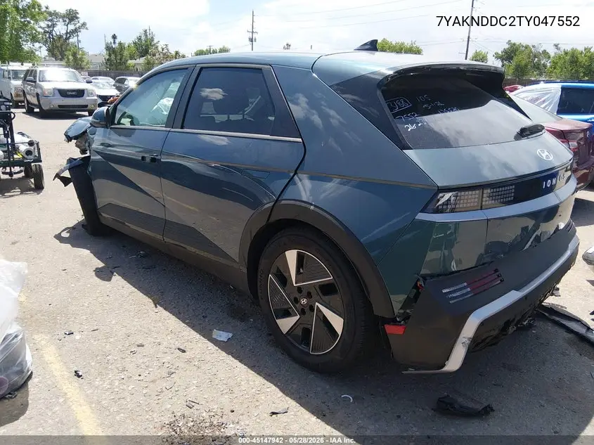 2026 Hyundai Ioniq 5 Sel VIN: 7YAKNDDC2TY047552 Lot: 45147942