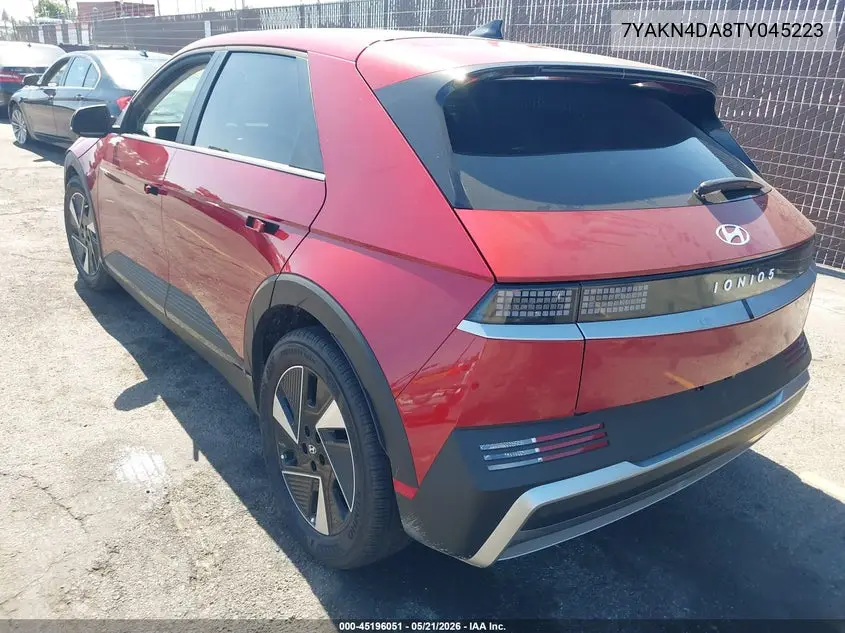 2026 Hyundai Ioniq 5 Sel VIN: 7YAKN4DA8TY045223 Lot: 45196051