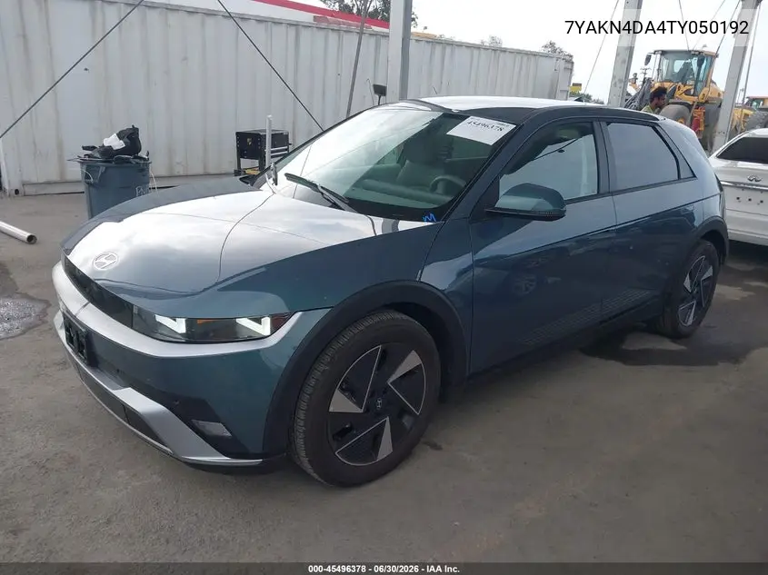 2026 Hyundai Ioniq 5 Sel VIN: 7YAKN4DA4TY050192 Lot: 45496378