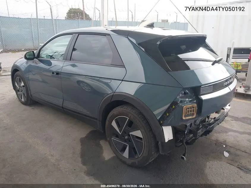 2026 Hyundai Ioniq 5 Sel VIN: 7YAKN4DA4TY050192 Lot: 45496378