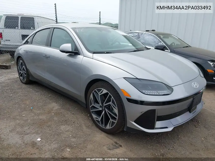 2023 Hyundai Ioniq 6 Sel VIN: KMHM34AA2PA033492 Lot: 44749380
