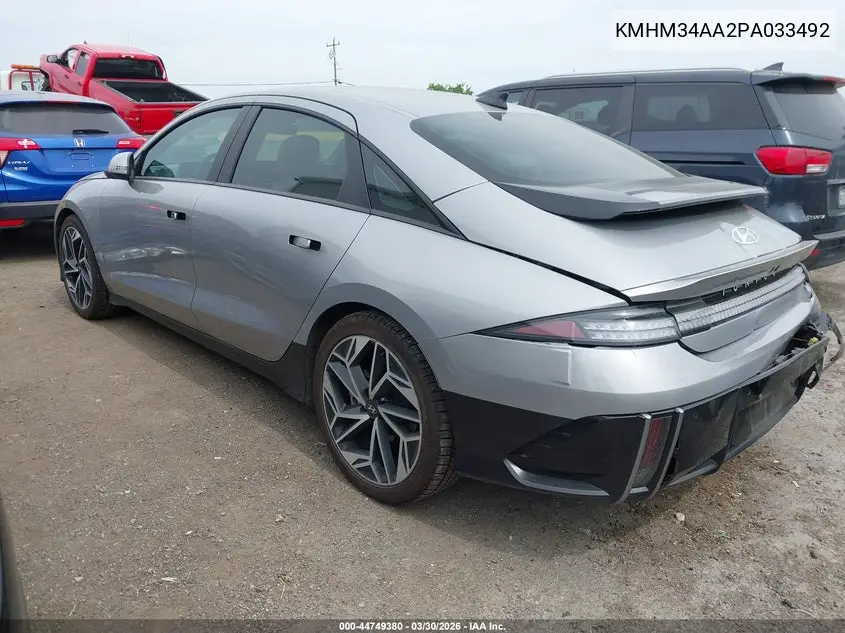 2023 Hyundai Ioniq 6 Sel VIN: KMHM34AA2PA033492 Lot: 44749380