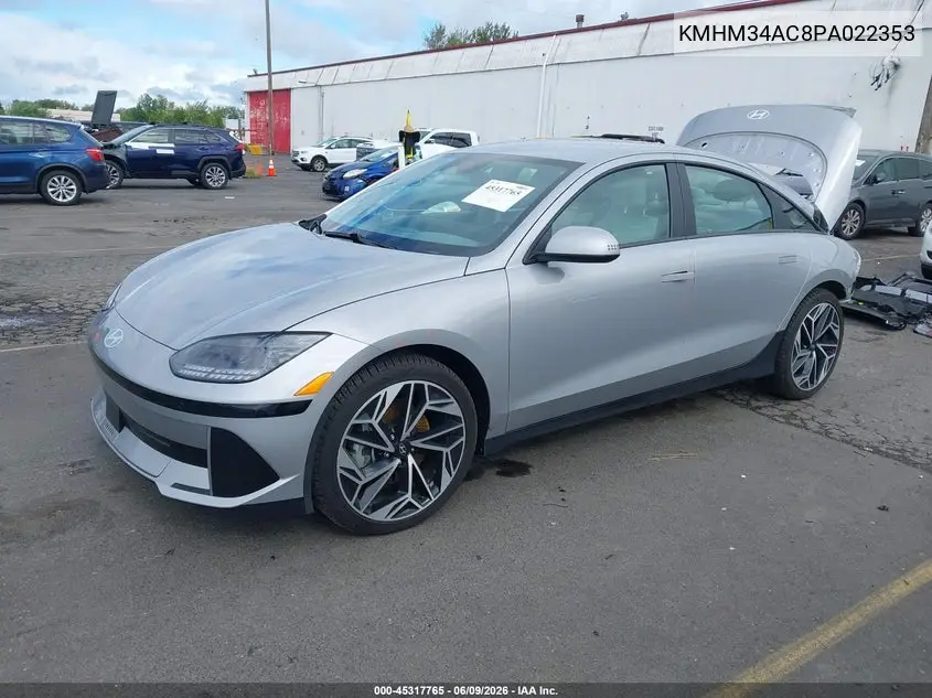 2023 Hyundai Ioniq 6 Sel VIN: KMHM34AC8PA022353 Lot: 45317765