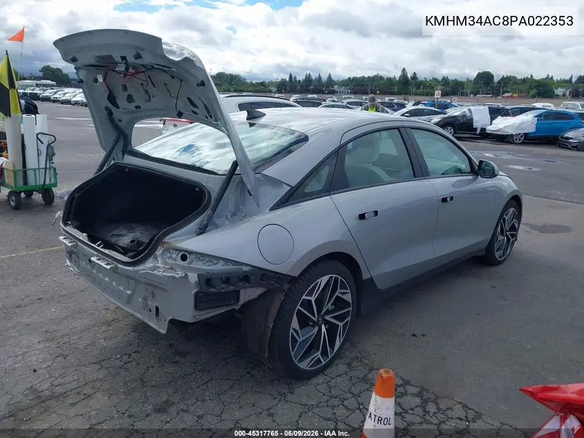 2023 Hyundai Ioniq 6 Sel VIN: KMHM34AC8PA022353 Lot: 45317765