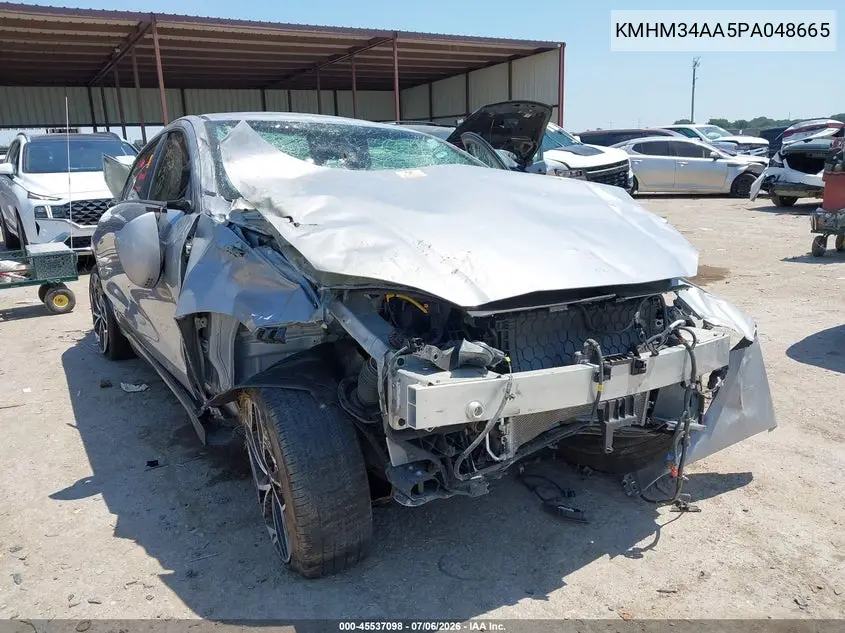 2023 Hyundai Ioniq 6 Sel VIN: KMHM34AA5PA048665 Lot: 45537098