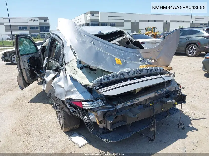 2023 Hyundai Ioniq 6 Sel VIN: KMHM34AA5PA048665 Lot: 45537098