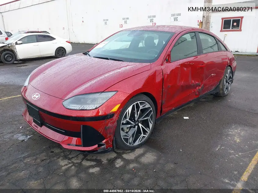 2024 Hyundai Ioniq 6 Sel VIN: KMHM34AC6RA080271 Lot: 44567952