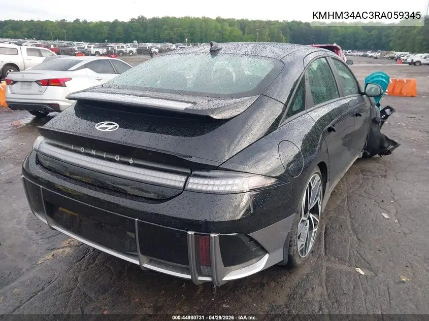 2024 Hyundai Ioniq 6 Sel VIN: KMHM34AC3RA059345 Lot: 44980731