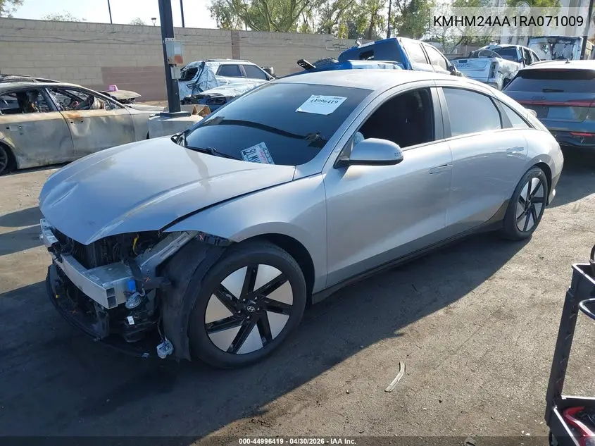 2024 Hyundai Ioniq 6 Se VIN: KMHM24AA1RA071009 Lot: 44996419