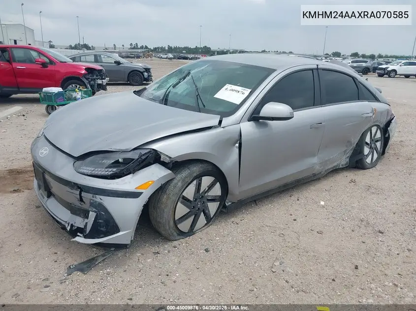 2024 Hyundai Ioniq 6 Se VIN: KMHM24AAXRA070585 Lot: 45009876