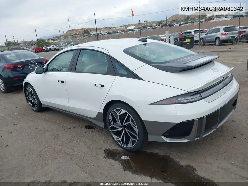 2024 Hyundai Ioniq 6 Sel VIN: KMHM34AC3RA080342 Lot: 45070533