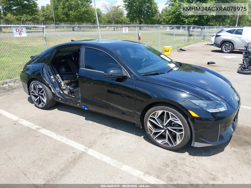 2024 Hyundai Ioniq 6 Sel VIN: KMHM34ACXRA078975 Lot: 45451478