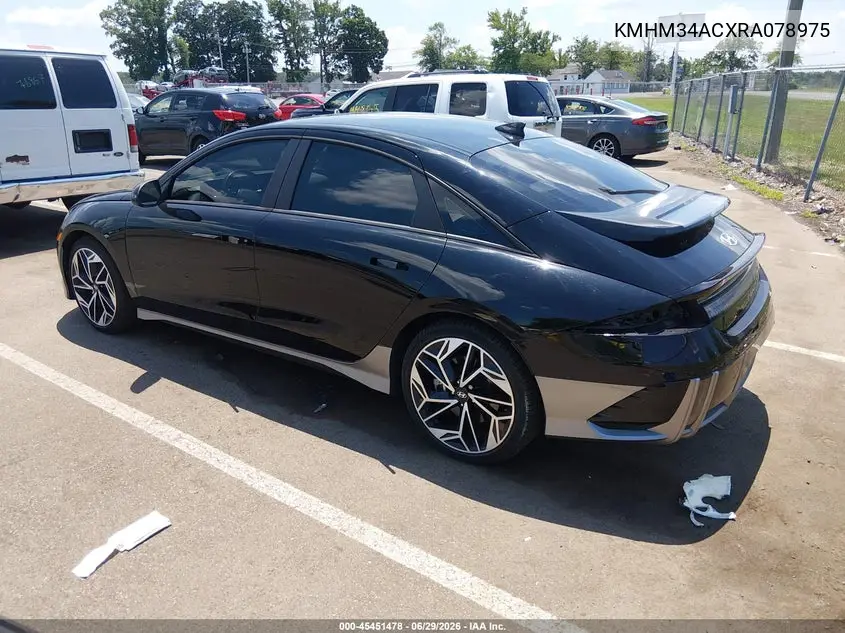 2024 Hyundai Ioniq 6 Sel VIN: KMHM34ACXRA078975 Lot: 45451478