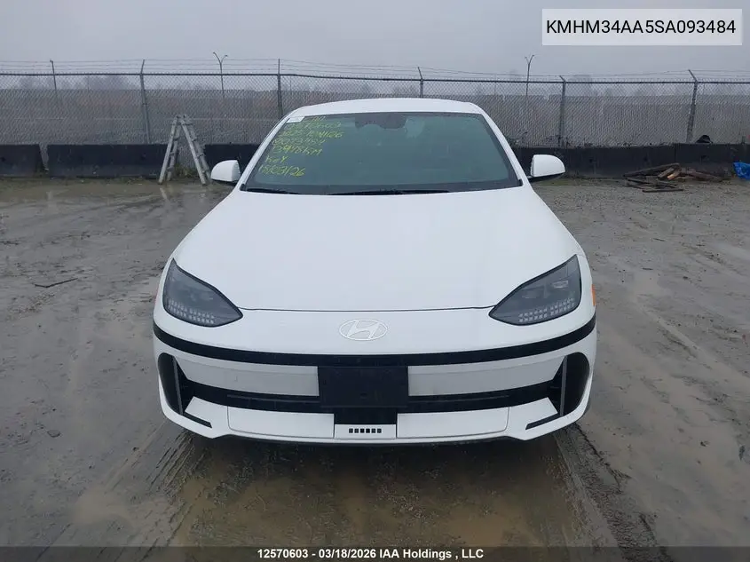 2025 Hyundai Ioniq 6 Sel VIN: KMHM34AA5SA093484 Lot: 12570603