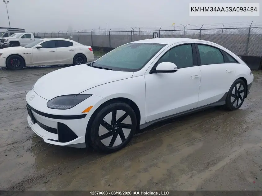 2025 Hyundai Ioniq 6 Sel VIN: KMHM34AA5SA093484 Lot: 12570603