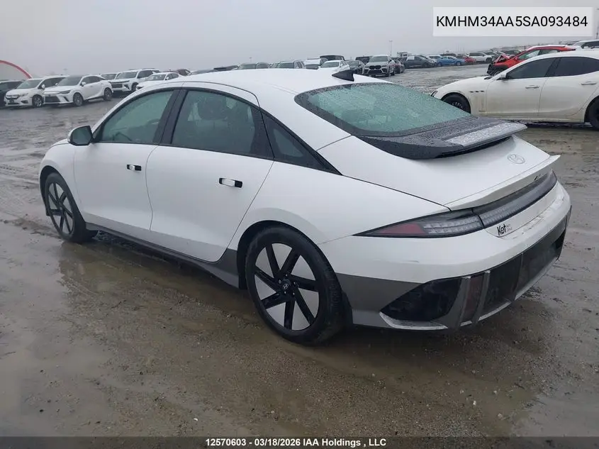 2025 Hyundai Ioniq 6 Sel VIN: KMHM34AA5SA093484 Lot: 12570603